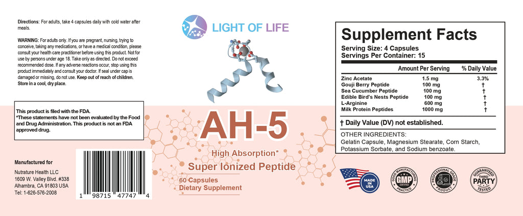 AH-5 抗衰老离子肽五号(60 Capsules)